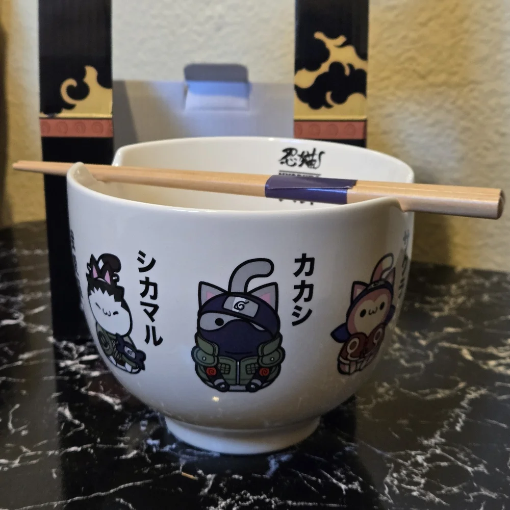 Naruto Noodle Bowl with Chopsticks
